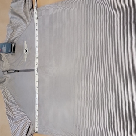 Under Armour Size M Gray & White Striped 1/4 Zip Long Sleeve Pullover, NEW w/Tag - Picture 7 of 11